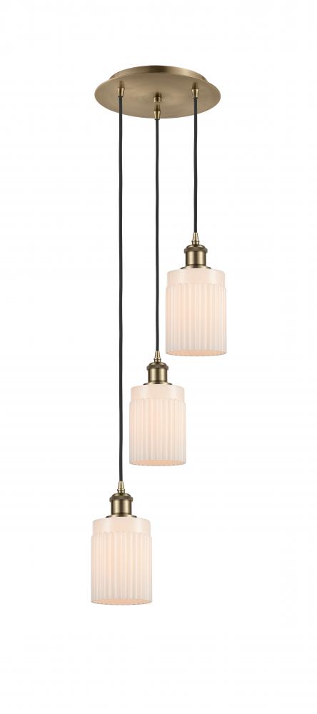 Hadley - 3 Light - 11 inch - Antique Brass - Cord Hung - Multi Pendant