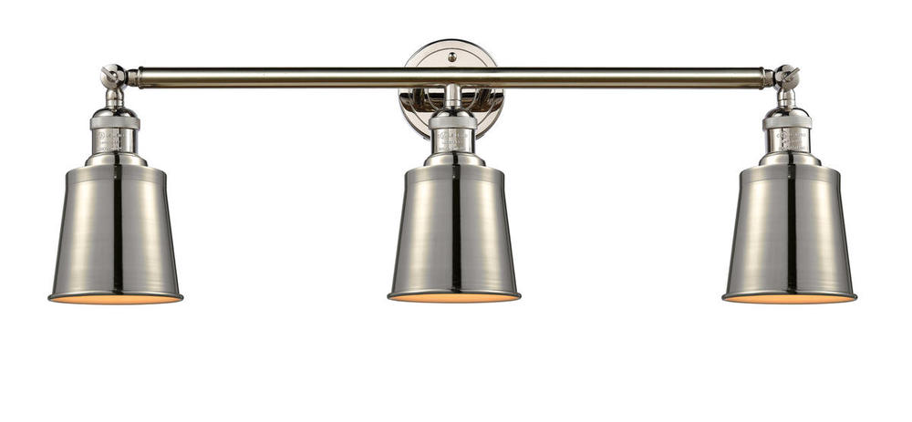 Addison - 3 Light - 32 inch - Polished Nickel - Bath Vanity Light