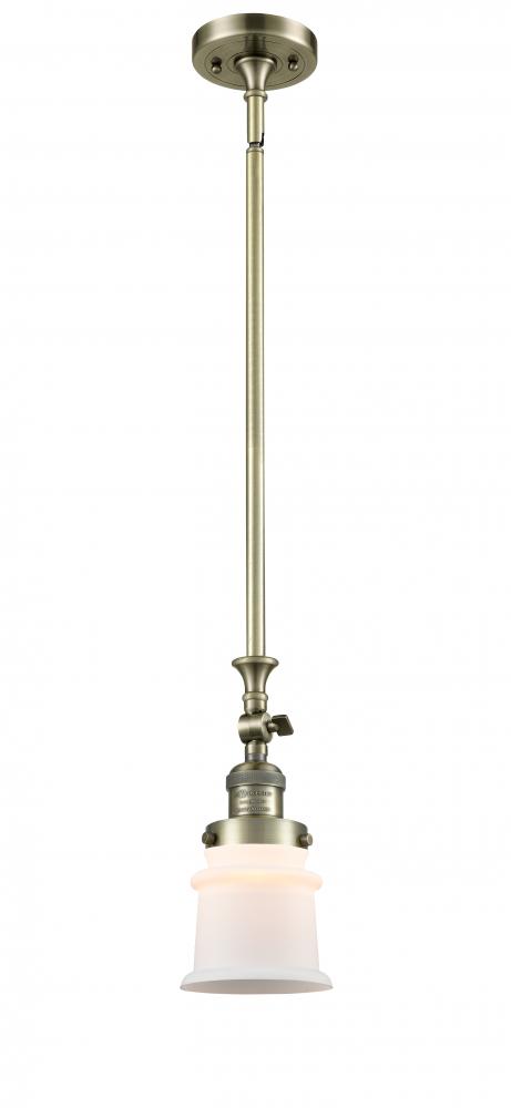 Canton - 1 Light - 5 inch - Antique Brass - Stem Hung - Mini Pendant