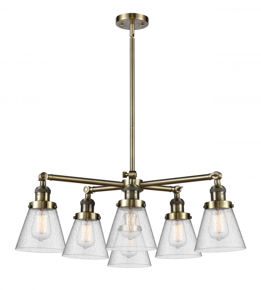 Small Cone 6 Light Chandelier