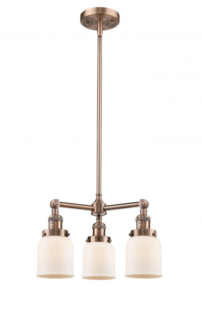 Bell - 3 Light - 19 inch - Antique Copper - Stem Hung - Chandelier