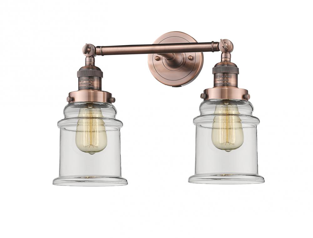 Canton - 2 Light - 17 inch - Antique Copper - Bath Vanity Light