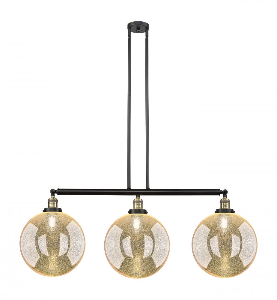 Beacon - 3 Light - 44 inch - Black Antique Brass - Stem Hung - Island Light