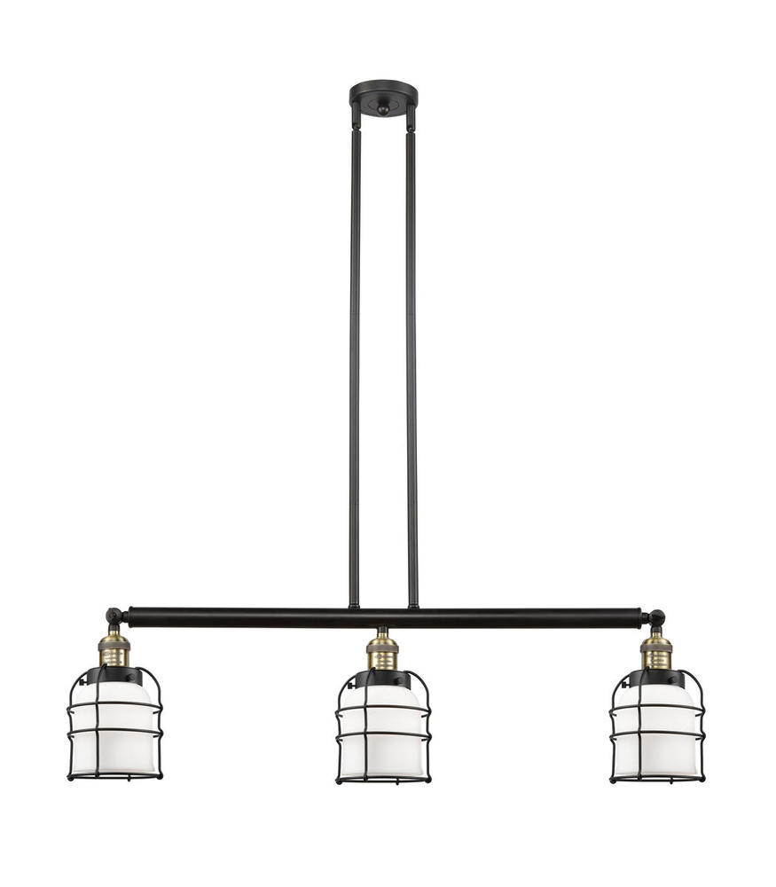 Bell Cage - 3 Light - 39 inch - Black Antique Brass - Stem Hung - Island Light