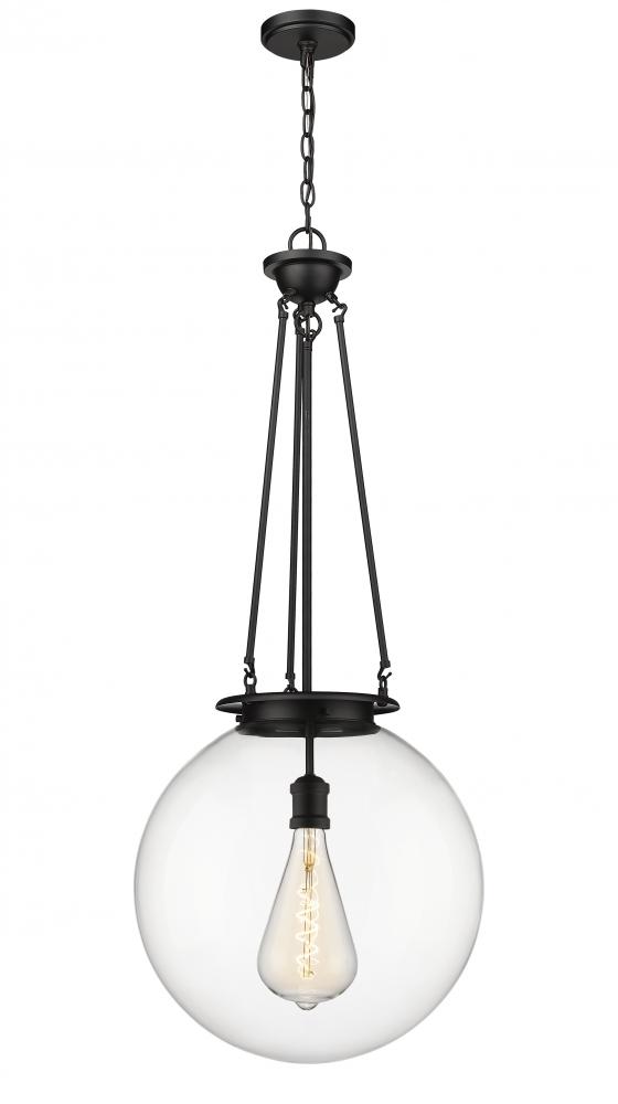 Beacon - 1 Light - 18 inch - Matte Black - Chain Hung - Pendant