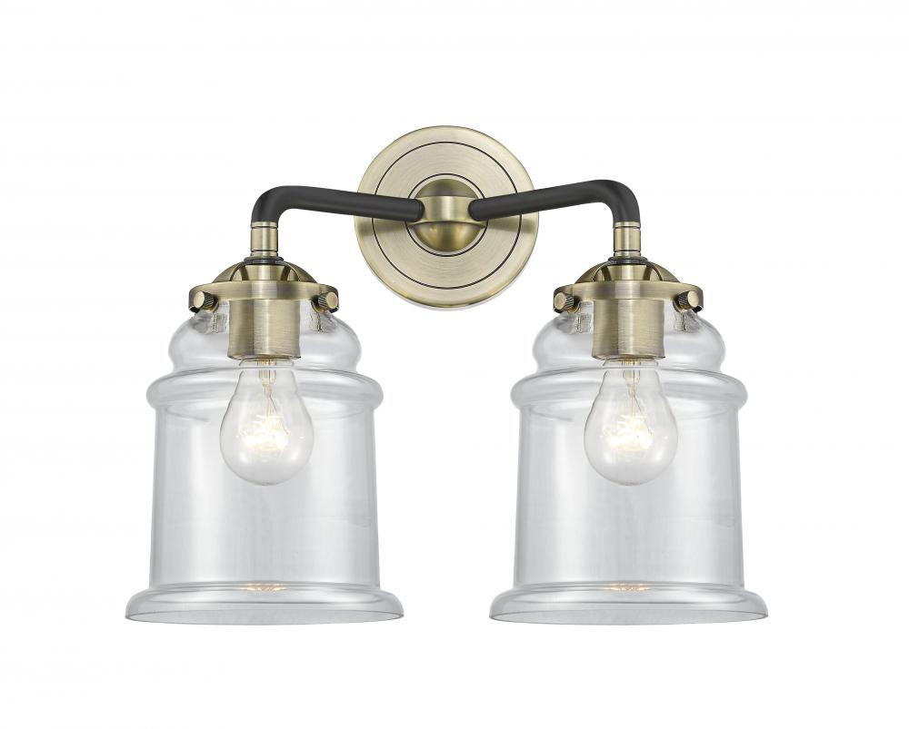 Canton - 2 Light - 14 inch - Black Antique Brass - Bath Vanity Light