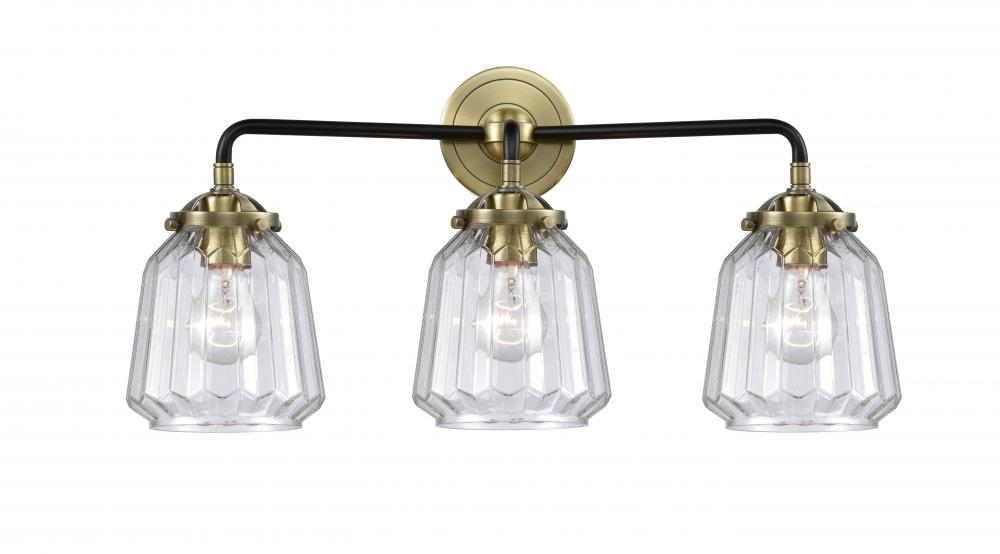 Chatham - 3 Light - 24 inch - Black Antique Brass - Bath Vanity Light