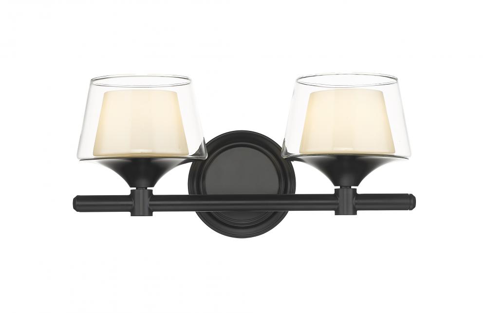 Laguna - 2 Light - 15 inch - Black - Bath Vanity Light