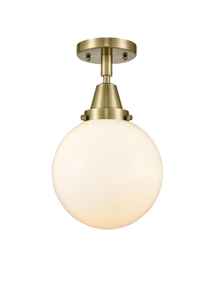 Beacon - 1 Light - 8 inch - Antique Brass - Flush Mount