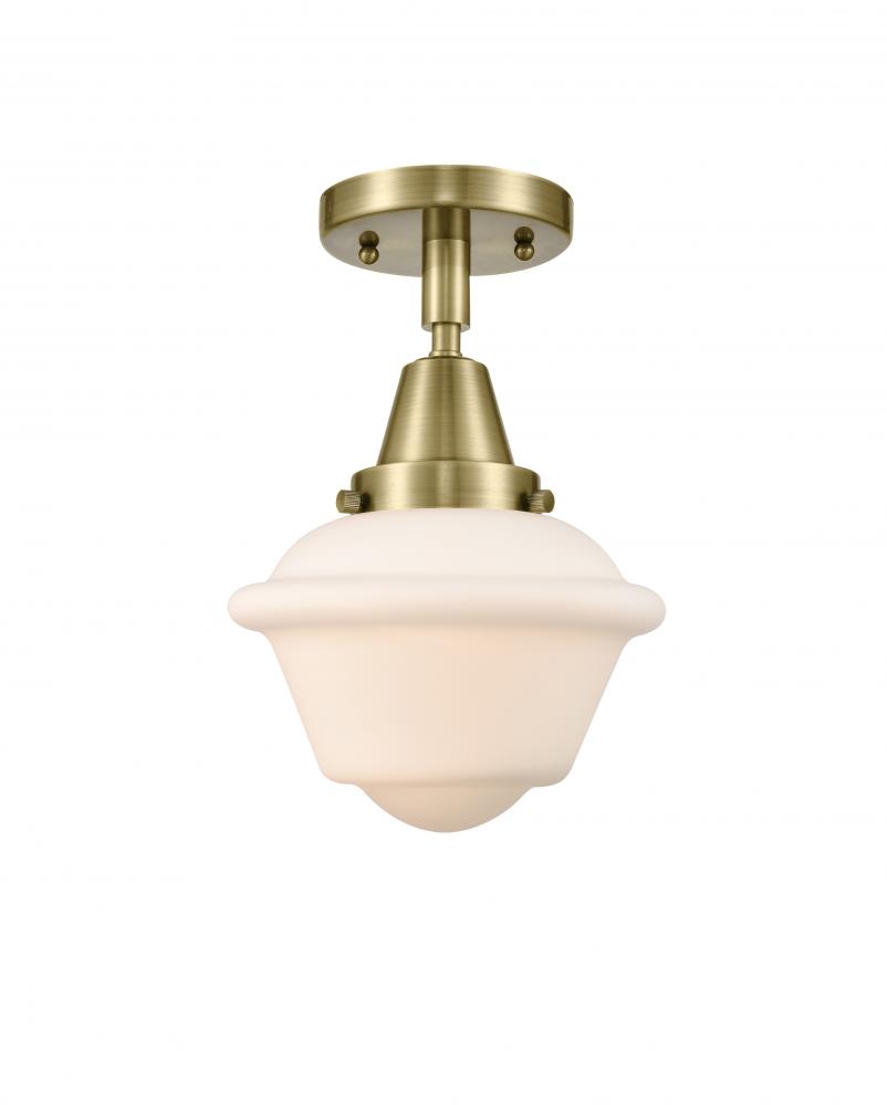 Oxford - 1 Light - 8 inch - Antique Brass - Flush Mount