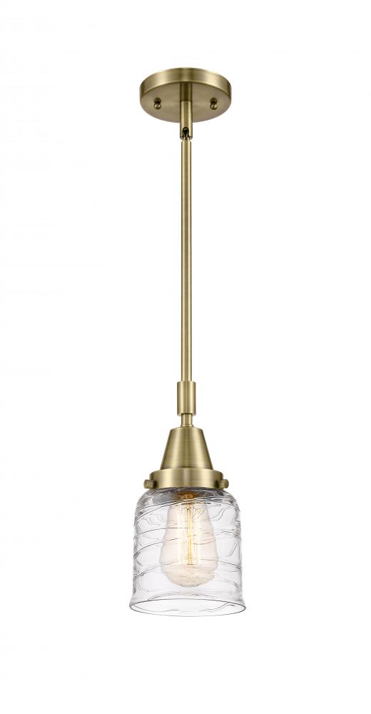 Bell - 1 Light - 5 inch - Antique Brass - Mini Pendant