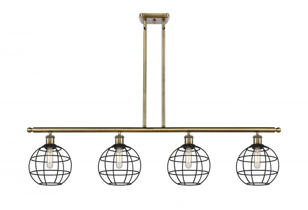 Lake Placid - 4 Light - 48 inch - Antique Brass - Stem Hung - Island Light