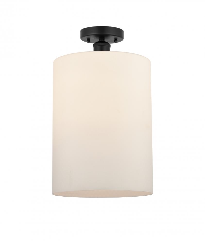 Cobbleskill - 1 Light - 9 inch - Matte Black - Semi-Flush Mount