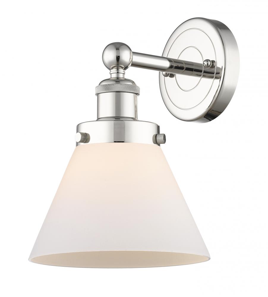 Cone - 1 Light - 8 inch - Polished Nickel - Sconce