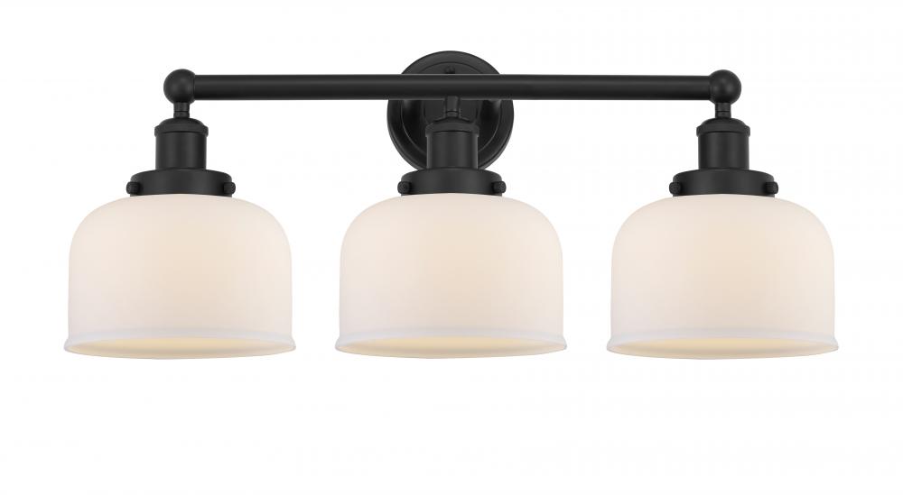 Bell - 3 Light - 26 inch - Matte Black - Bath Vanity Light