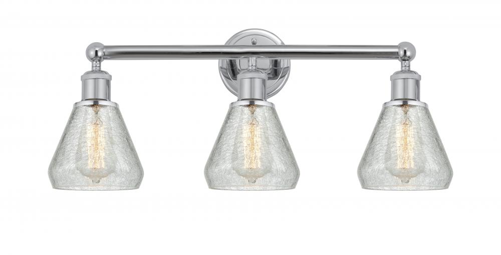 Conesus - 3 Light - 24 inch - Polished Chrome - Bath Vanity Light