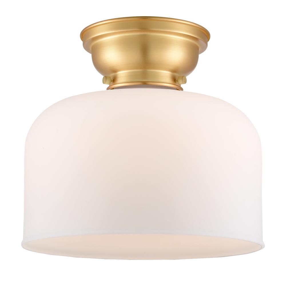 Bell - 1 Light - 12 inch - Satin Gold - Flush Mount