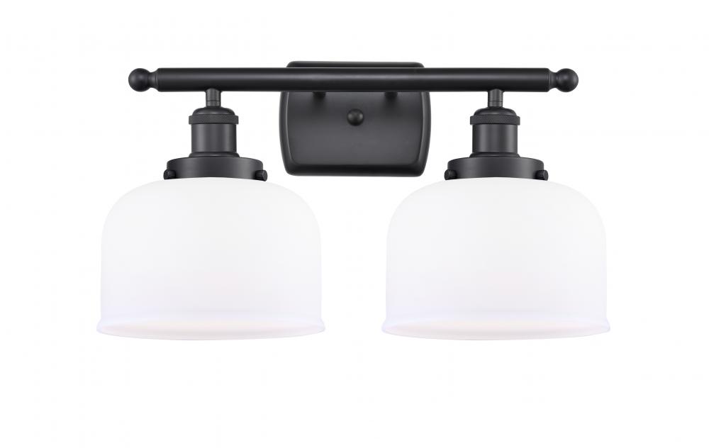 Bell - 2 Light - 18 inch - Matte Black - Bath Vanity Light