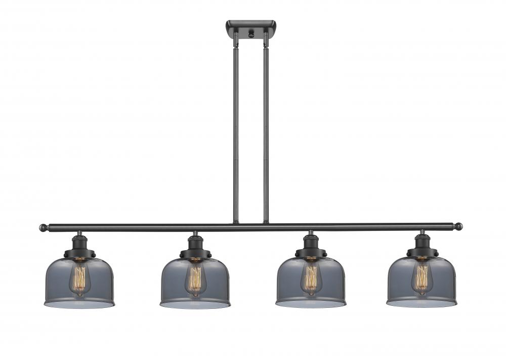 Bell - 4 Light - 48 inch - Matte Black - Stem Hung - Island Light