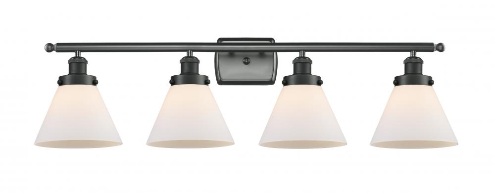 Cone - 4 Light - 38 inch - Matte Black - Bath Vanity Light