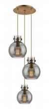 Innovations Lighting 113-410-1PS-BB-G410-8SM - Newton Sphere - 3 Light - 16 inch - Brushed Brass - Cord hung - Multi Pendant