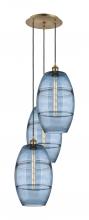 Innovations Lighting 113B-3P-AB-G557-10BL - Vaz - 3 Light - 17 inch - Antique Brass - Cord hung - Multi Pendant