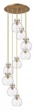 Innovations Lighting 119-410-1PS-BB-G410-8CL - Newton Sphere - 9 Light - 22 inch - Brushed Brass - Multi Pendant