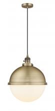 Innovations Lighting 201CSW-BB-HFS-121-BB - Hampden - 1 Light - 13 inch - Brushed Brass - Cord hung - Pendant