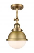 Innovations Lighting 201F-BB-HFS-61-BB - Hampden - 1 Light - 7 inch - Brushed Brass - Semi-Flush Mount