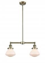 Innovations Lighting 209-AB-G321 - Olean - 2 Light - 22 inch - Antique Brass - Stem Hung - Island Light