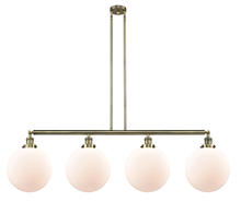 Innovations Lighting 214-AB-G201-12 - Beacon - 4 Light - 56 inch - Antique Brass - Stem Hung - Island Light