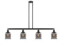 Innovations Lighting 214-BK-G53-CE-LED - Bell Cage - 4 Light - 50 inch - Matte Black - Stem Hung - Island Light