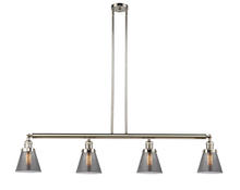 Innovations Lighting 214-PN-G63 - Cone - 4 Light - 51 inch - Polished Nickel - Stem Hung - Island Light