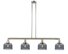 Innovations Lighting 214-PN-G73 - Bell - 4 Light - 53 inch - Polished Nickel - Stem Hung - Island Light