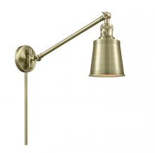 Innovations Lighting 237-AB-M9-AB - Addison - 1 Light - 8 inch - Antique Brass - Swing Arm