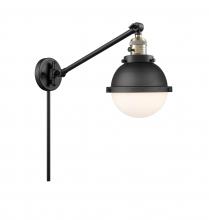 Innovations Lighting 237-BAB-HFS-61-BK - Hampden - 1 Light - 7 inch - Black Antique Brass - Swing Arm