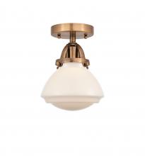 Innovations Lighting 288-1C-AC-G321 - Olean - 1 Light - 7 inch - Antique Copper - Semi-Flush Mount