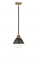 Innovations Lighting 288-1S-BAB-HFS-61-BK - Hampden - 1 Light - 7 inch - Black Antique Brass - Cord hung - Mini Pendant