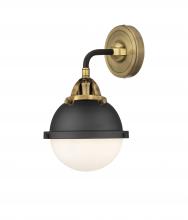 Innovations Lighting 288-1W-BAB-HFS-61-BK - Hampden - 1 Light - 7 inch - Black Antique Brass - Sconce