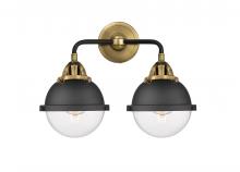 Innovations Lighting 288-2W-BAB-HFS-62-BK - Hampden - 2 Light - 15 inch - Black Antique Brass - Bath Vanity Light