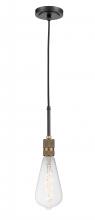 Innovations Lighting 444-1P-BAB-BB-95-LED - Ellis - 1 Light - 4 inch - Black Antique Brass - Cord hung - Mini Pendant