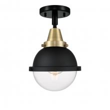 Innovations Lighting 447-1C-BAB-HFS-62-BK-LED - Hampden - 1 Light - 7 inch - Black Antique Brass - Flush Mount