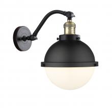 Innovations Lighting 515-1W-BAB-HFS-81-BK - Hampden - 1 Light - 9 inch - Black Antique Brass - Sconce