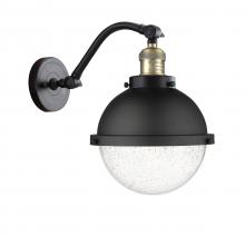 Innovations Lighting 515-1W-BAB-HFS-84-BK - Hampden - 1 Light - 9 inch - Black Antique Brass - Sconce