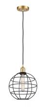 Innovations Lighting 516-1P-SG-CE-10-BK - Lake Placid - 1 Light - 10 inch - Satin Gold - Mini Pendant