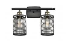 Innovations Lighting 516-2W-BAB-M18-BK - Nestbrook - 2 Light - 15 inch - Black Antique Brass - Bath Vanity Light