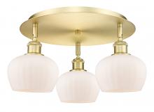 Innovations Lighting 516-3C-SG-G91 - Fenton - 3 Light - 18 inch - Satin Gold - Flush Mount