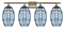 Innovations Lighting 516-4W-AB-G557-8BL - Vaz - 4 Light - 38 inch - Antique Brass - Bath Vanity Light