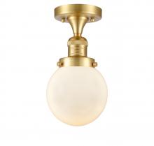 Innovations Lighting 517-1CH-SG-G201-6 - Beacon - 1 Light - 6 inch - Satin Gold - Semi-Flush Mount