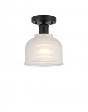 Innovations Lighting 616-1F-BK-G411 - Dayton - 1 Light - 6 inch - Matte Black - Semi-Flush Mount